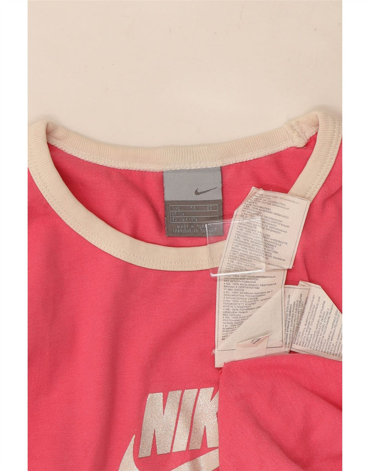T-shirt NIKE Air Graphic per ragazze 15-16 anni XL in cotone rosa