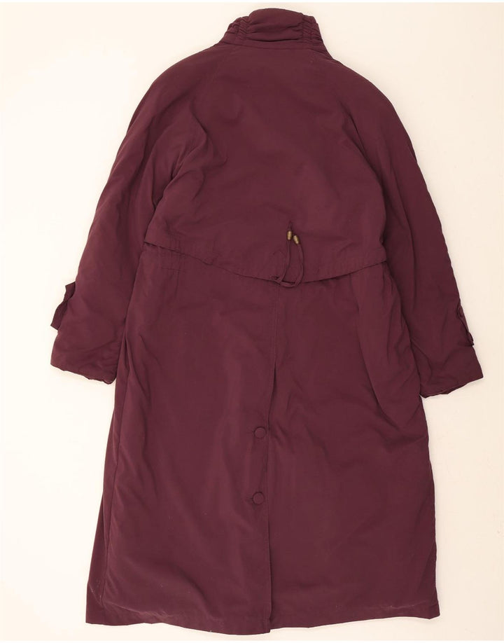 VINTAGE Womens Overcoat EU 46 XL Maroon Vintage Vintage and Second-Hand Vintage from Messina Hembry 