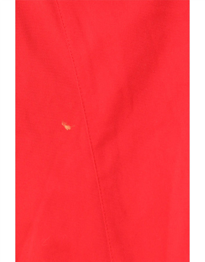 Giacca da tuta da uomo ADIDAS UK 42/44 Large Rosso Colourblock Poliestere