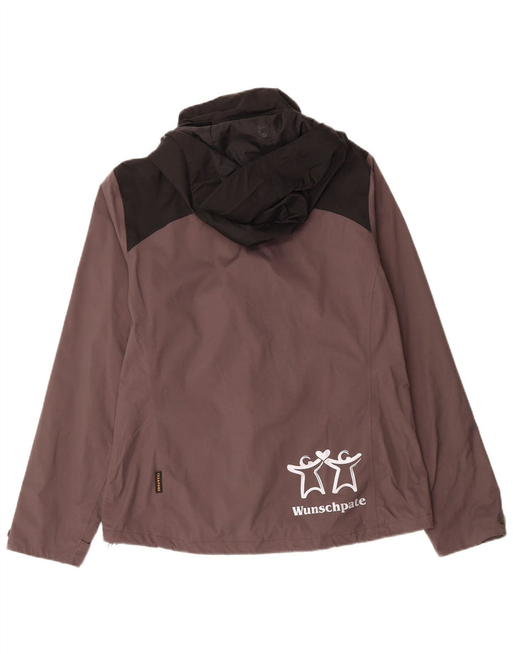 JACK WOLFSKIN Womens Oversized Hooded Rain Jacket UK 10 Small  Grey