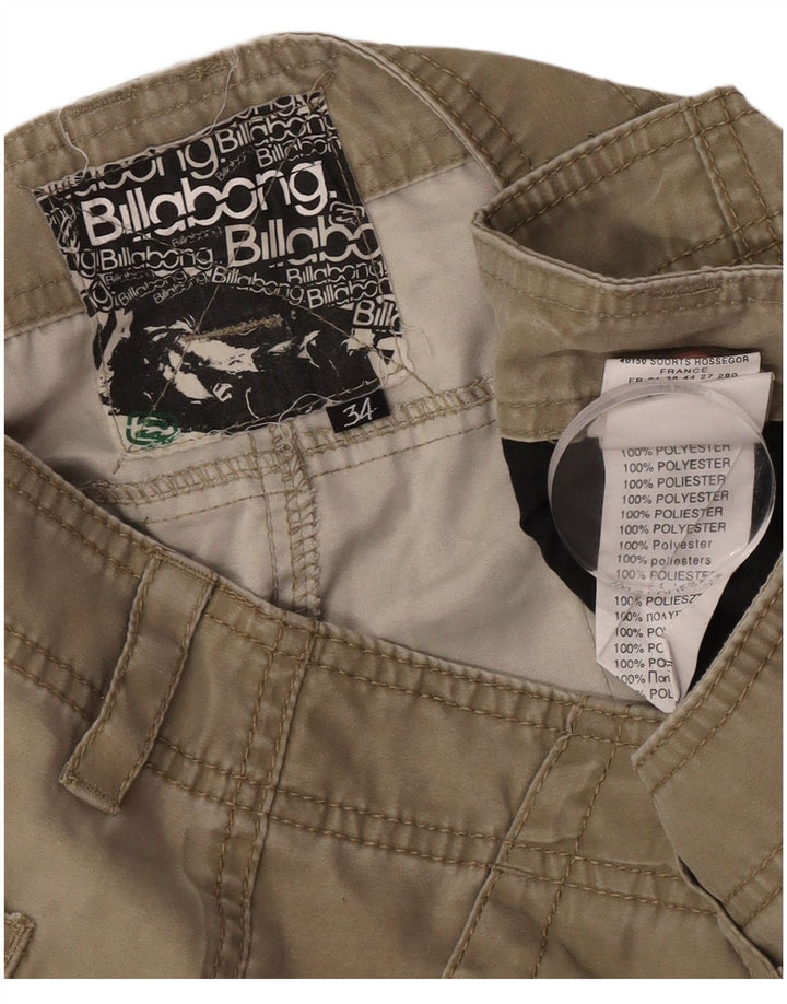 Pantaloncini cargo da uomo Billabong W34 Large in poliestere kaki