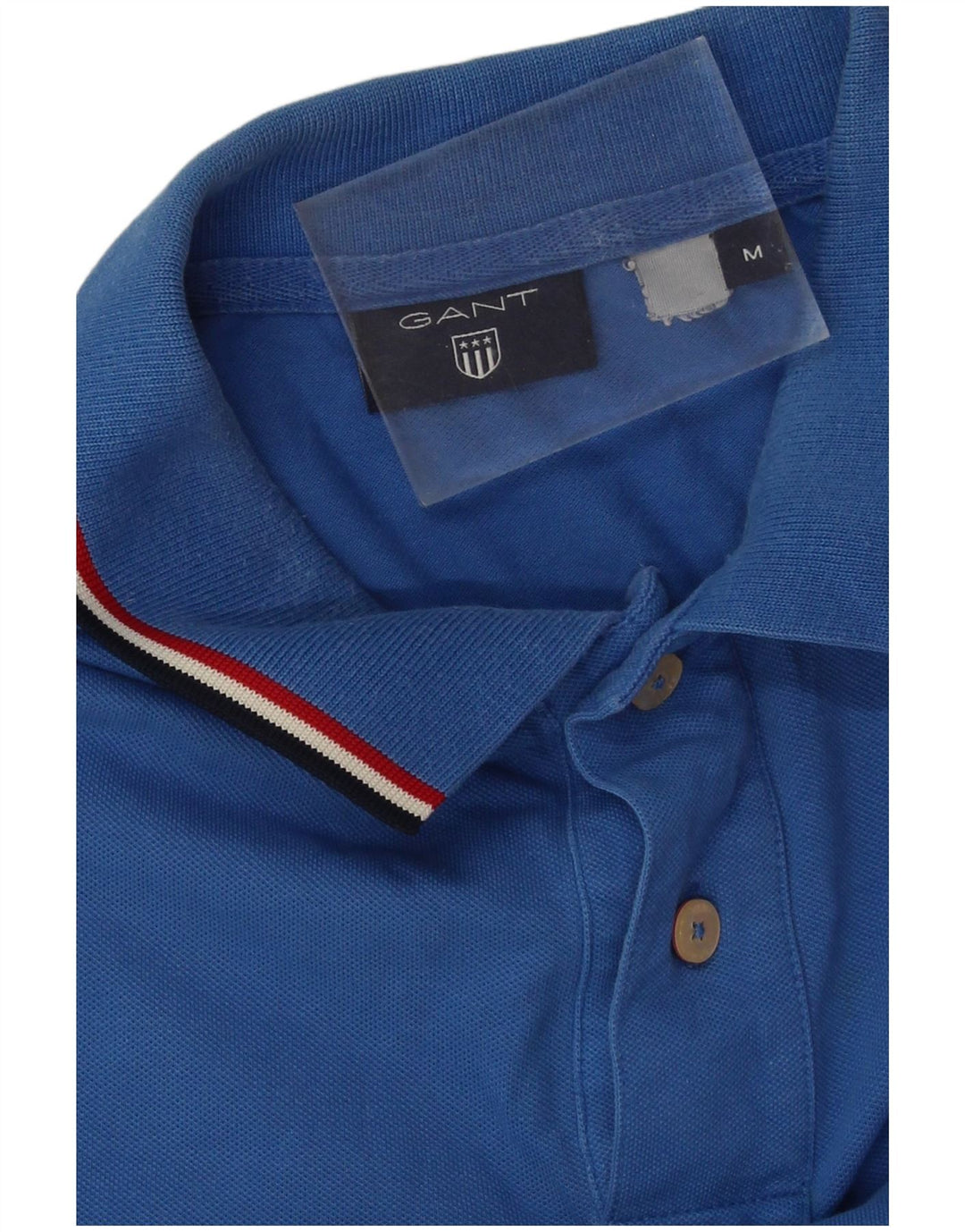 Polo da uomo Gant in cotone blu medio