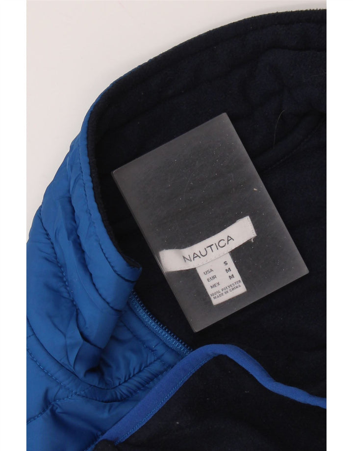 Gilet in pile da donna NAUTICA UK 10 piccolo poliestere color block blu navy