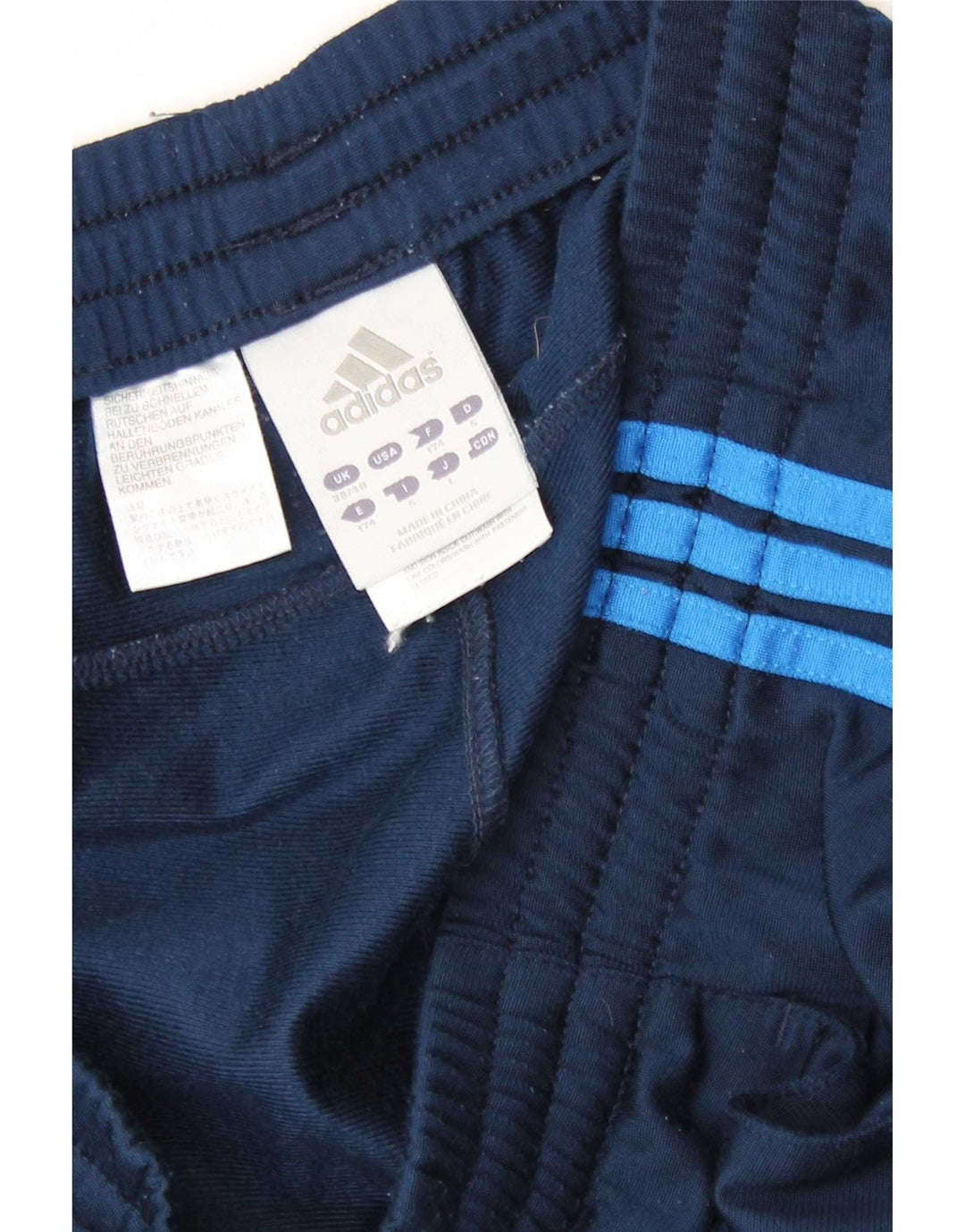 Pantaloni da tuta da uomo Adidas UK 38/40 Poliestere blu navy medio