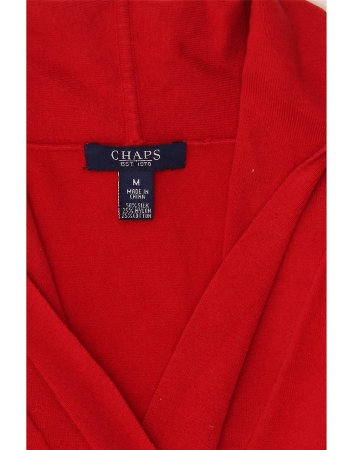 Maglione da donna Chaps con collo a scialle UK 12 Seta rossa media
