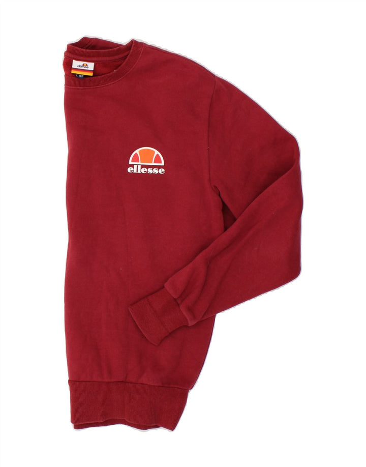ELLESSE Mens Sweatshirt Jumper Small Red Cotton Vintage Ellesse and Second-Hand Ellesse from Messina Hembry 