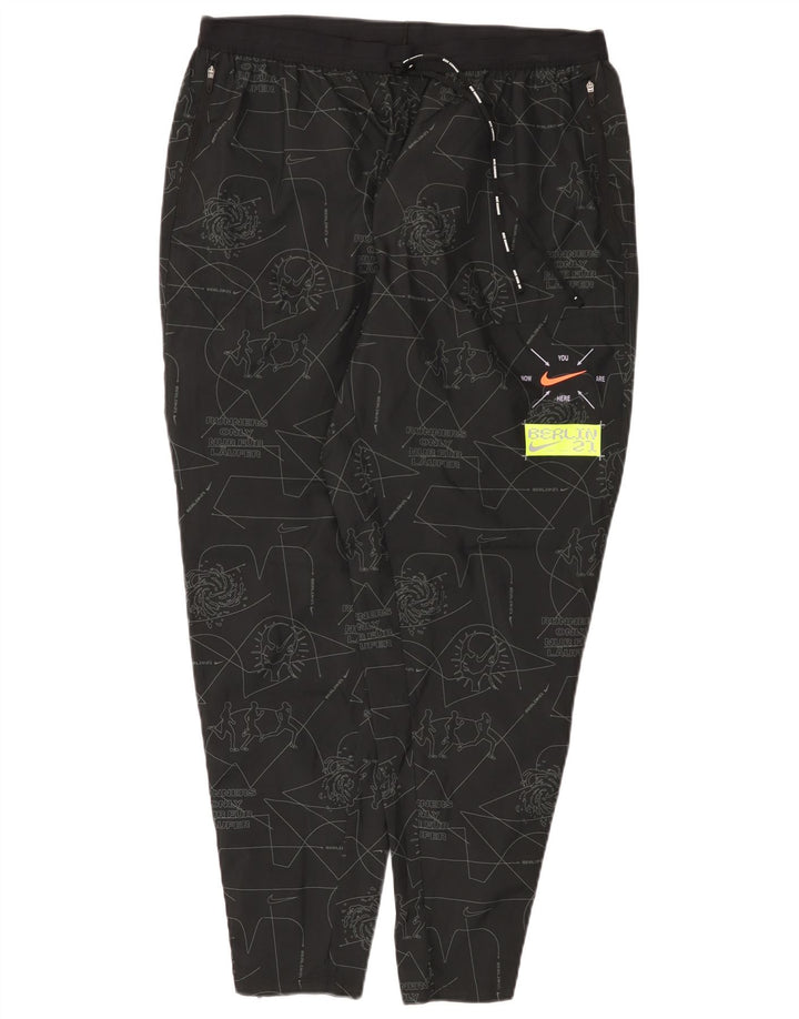 Pantaloni da tuta da donna Nike Dri Fit con motivo astratto UK 18 XL Nero