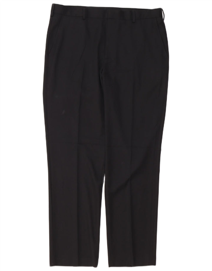 Pantaloni da abito dritti da uomo Izod W36 L32 poliestere nero