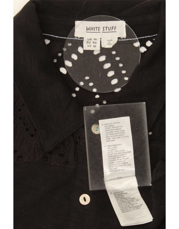 Abito lungo da donna White Stuff UK 14 Cotone nero medio