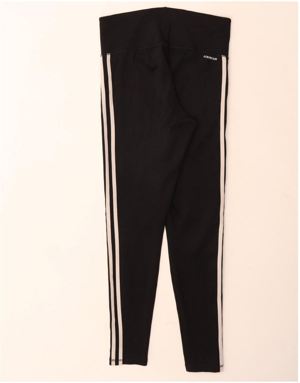 ADIDAS Womens Aeroready Leggings UK 12/14 Medium  Black Polyester