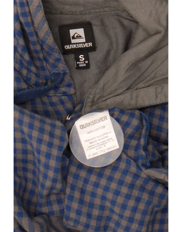 Quiksilver Camicia da uomo in flanella da boscaiolo piccola in cotone a quadretti blu