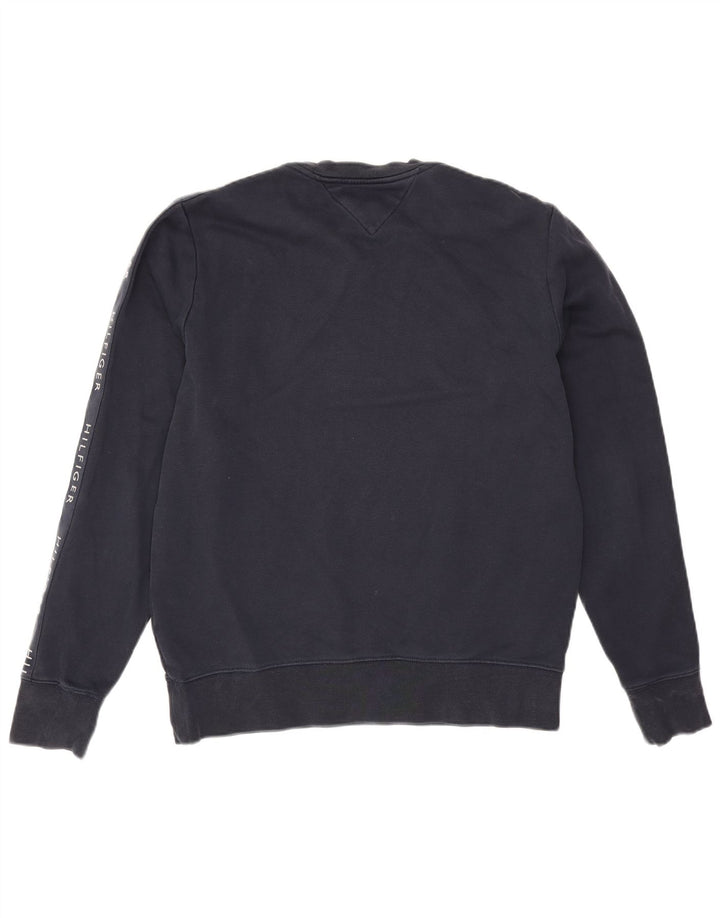 Felpa grafica da uomo Tommy Hilfiger Maglione medio in cotone blu navy