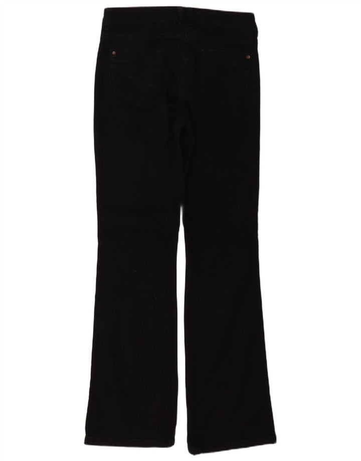 Jeans bootcut lunghi da donna Marks & Spencer UK 10 piccoli W28 L33 cotone nero