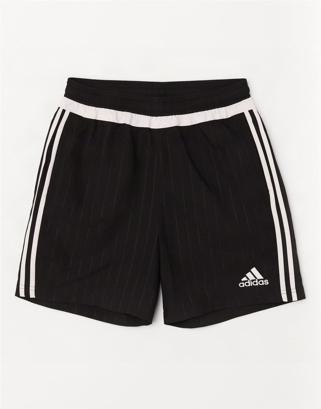 Pantaloncini sportivi Adidas da uomo in poliestere a righe nere medie