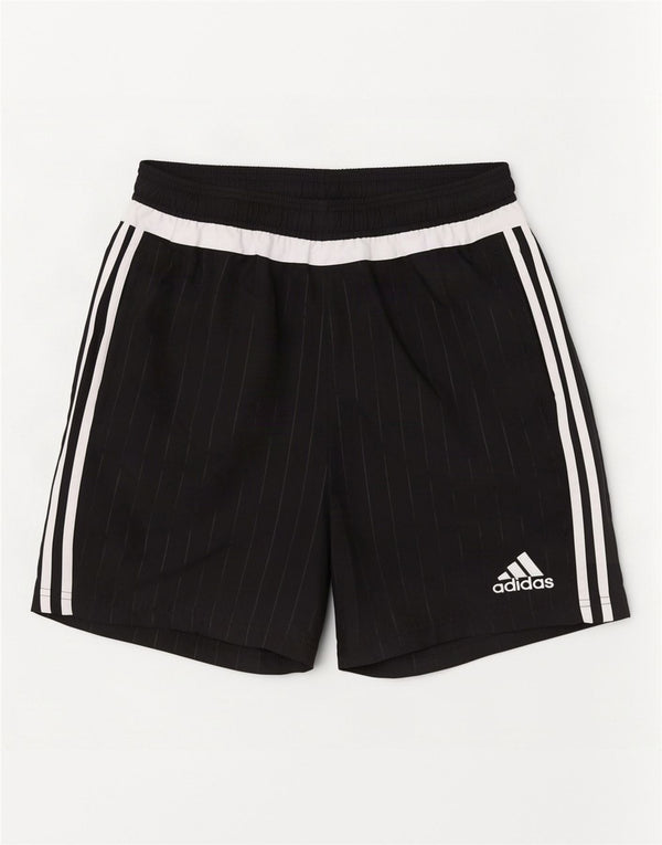 Pantaloncini sportivi Adidas da uomo in poliestere a righe nere medie