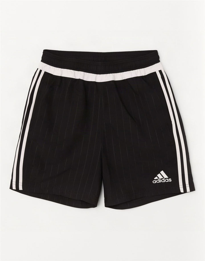 Pantaloncini sportivi Adidas da uomo in poliestere a righe nere medie