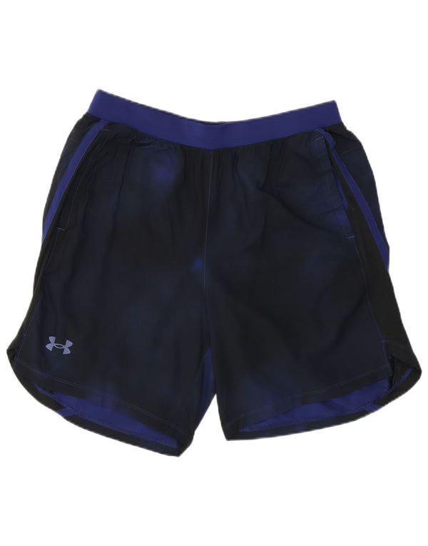 Pantaloncini sportivi da uomo Under Armour grandi in poliestere tie-dye blu navy