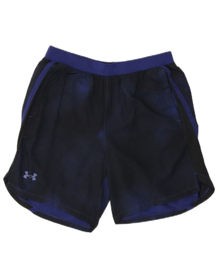 Pantaloncini sportivi da uomo Under Armour grandi in poliestere tie-dye blu navy