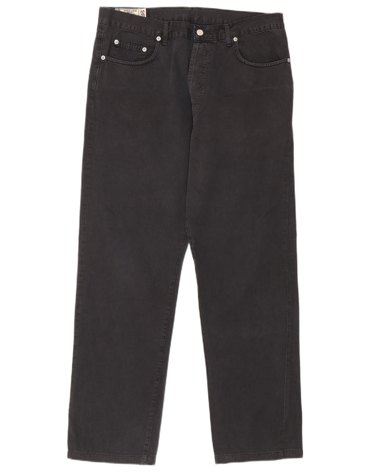 Jeans dritti da uomo uniformi W36 L30 cotone nero