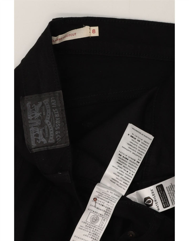 LEVI'S Jeans classici bootcut da donna US 8 medi W30 L29 cotone nero