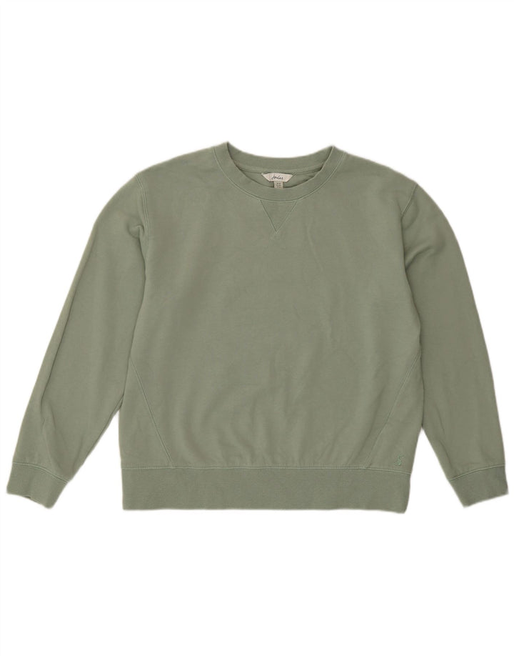 Joules Felpa oversize da donna Maglione UK 10 Piccolo cotone verde