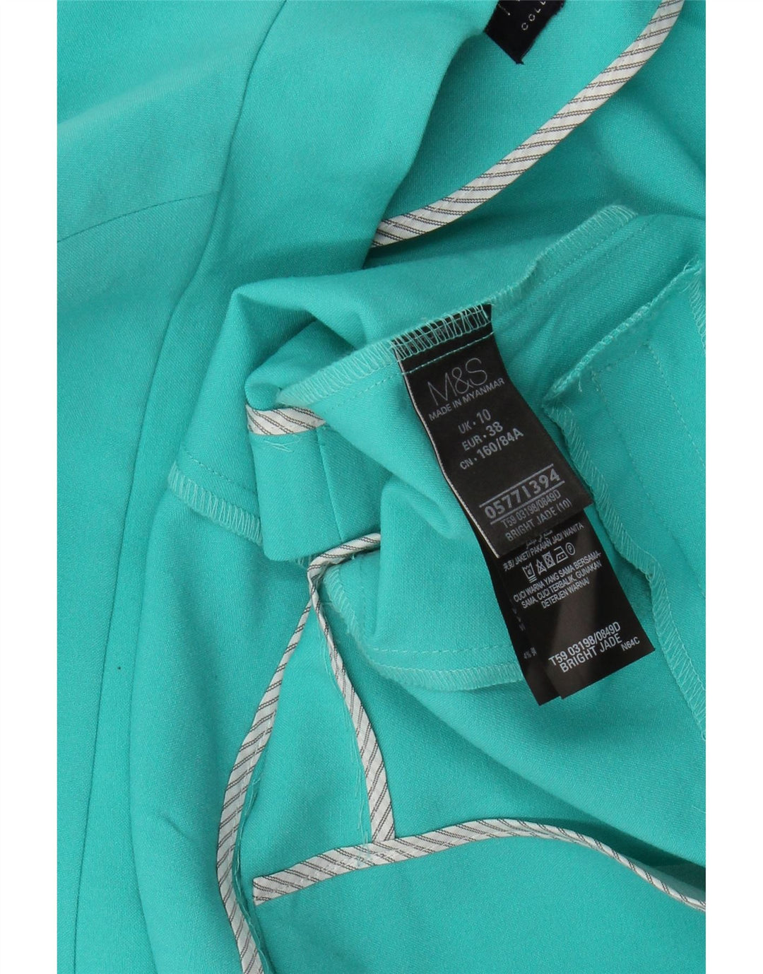 Giacca Marks & Spencer da donna Open Blazer UK 10 Small Turchese Poliestere