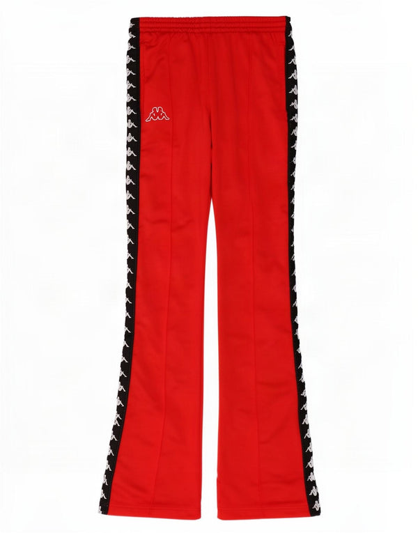 Pantaloni da tuta Kappa da donna con grafica svasata XS rosso poliestere