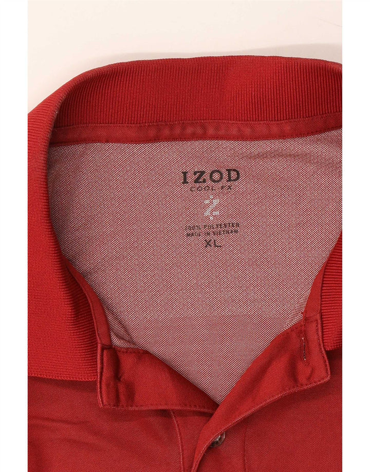 Polo da uomo Izod XL rossa in poliestere