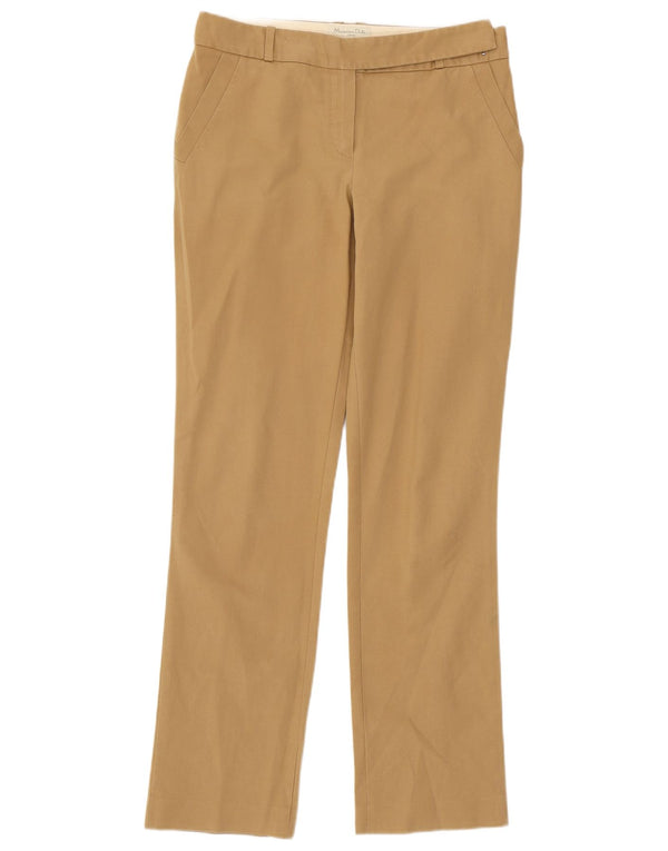 Pantaloni da abito dritti da donna Massimo Dutti EU 38 Small W28 L30 Beige