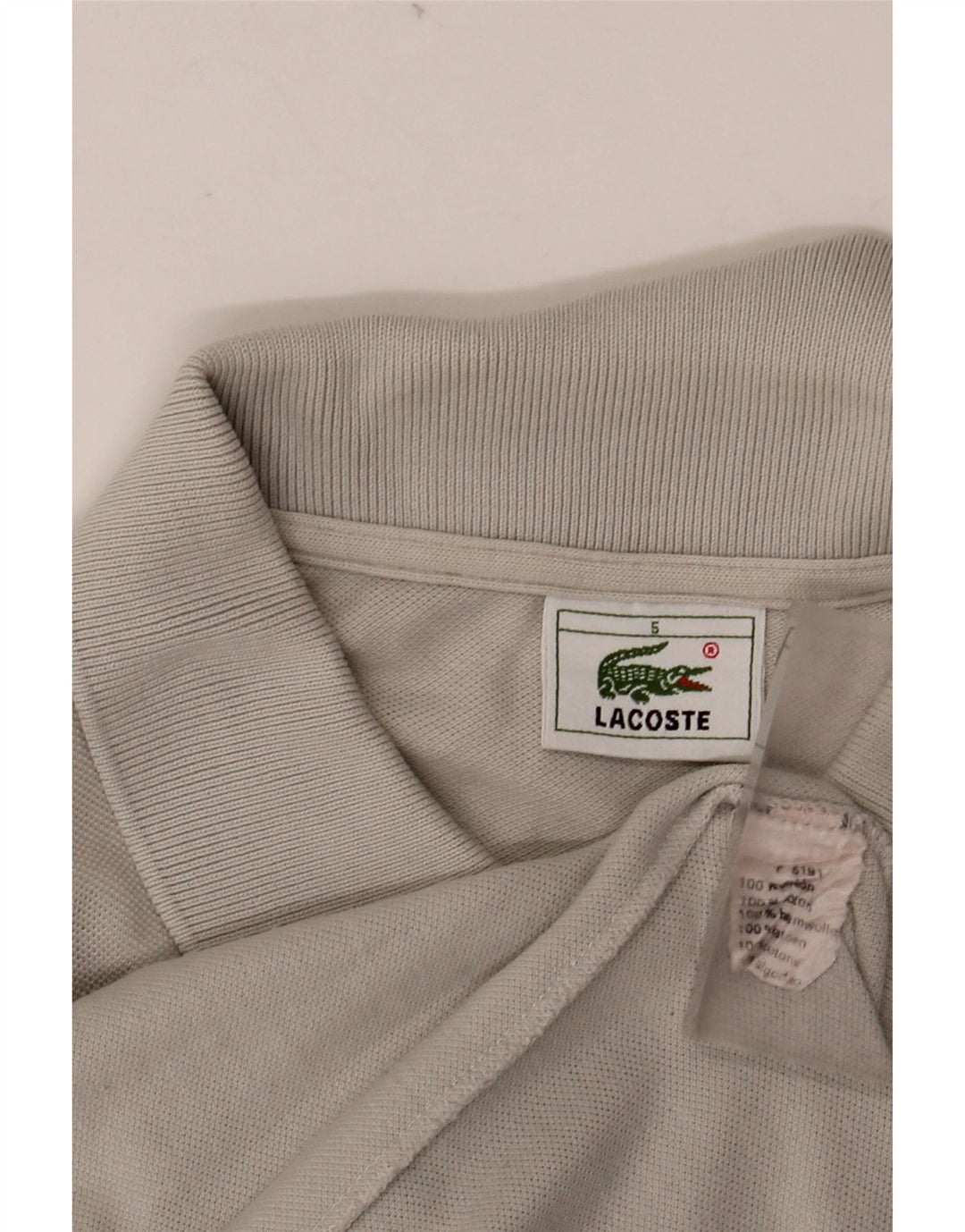Polo da uomo LACOSTE taglia 5 grande in cotone grigio