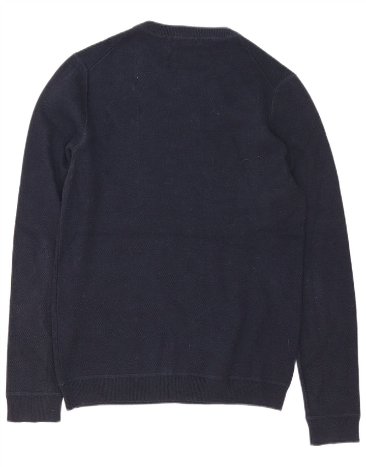 Maglione maglione girocollo da uomo Reiss piccolo poliestere blu navy