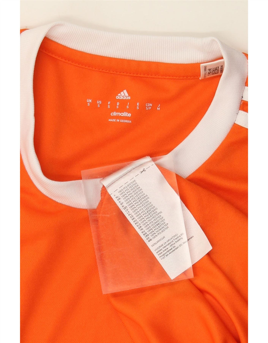 T-shirt Adidas Climalite da uomo piccola in poliestere arancione