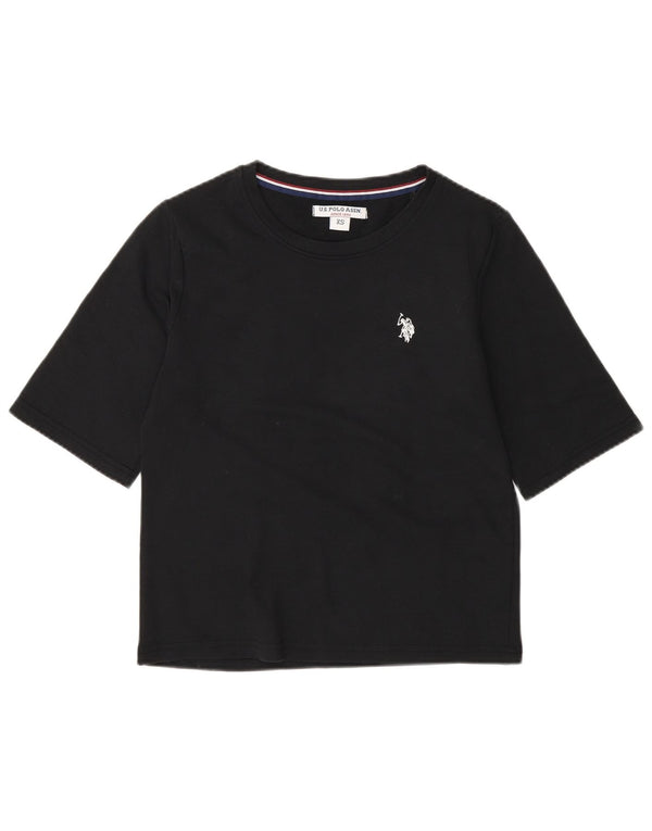 Polo Assn. T-shirt corta da donna Top UK 6 XS cotone nero