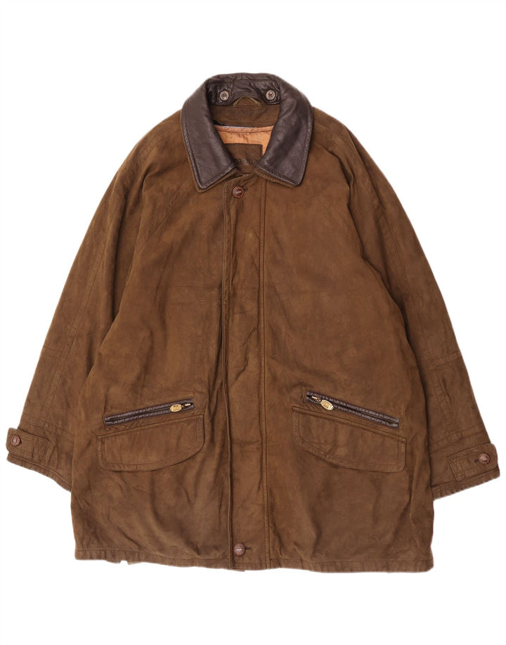 Cappotto da uomo B.S.M UK 42 XL Khaki Poliammide