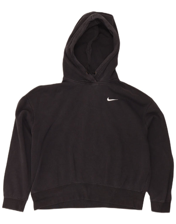 Felpa con cappuccio oversize da donna Nike UK 14 cotone medio nero