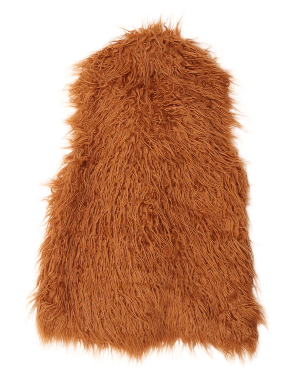 Guess Gilet da donna in pelliccia sintetica UK 6 XS Beige acrilico