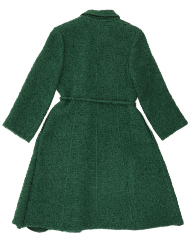Cappotto doppiopetto da donna VINTAGE UK 14 verde medio
