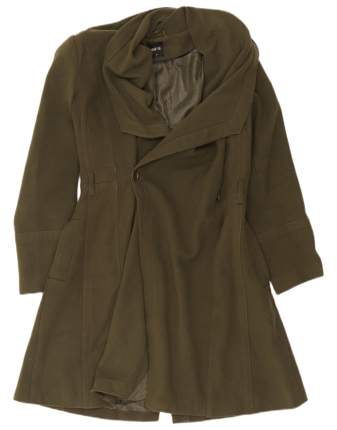 Cappotto da donna Oasis UK 14 Poliestere kaki medio