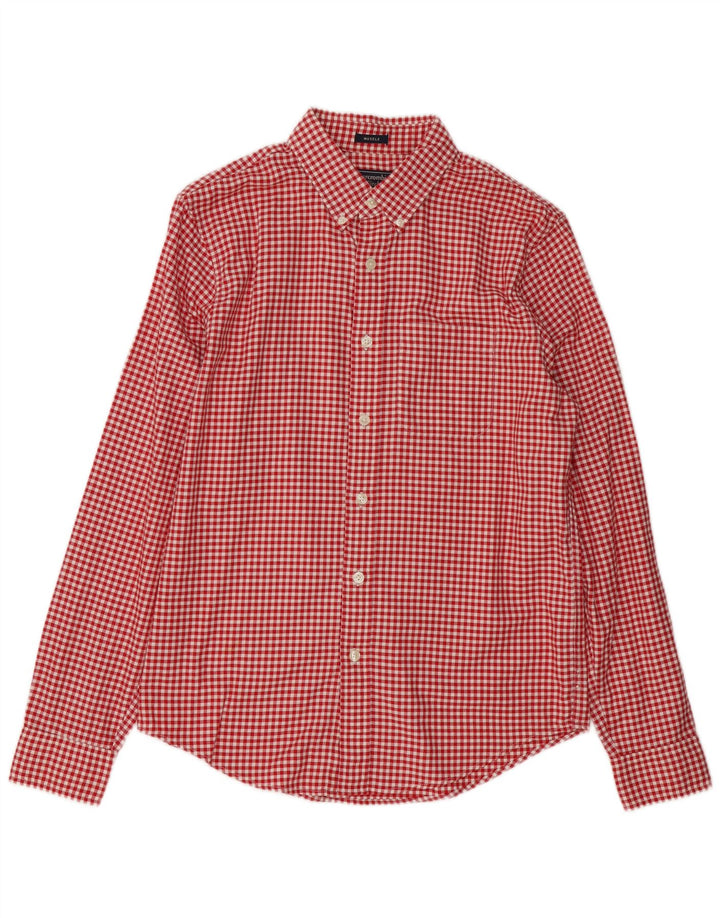 Camicia da uomo Abercrombie & Fitch in cotone a quadretti rosso medio
