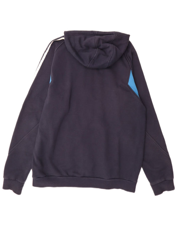 Felpa con cappuccio e zip grafica da uomo Adidas XL blu navy Colourblock Sports