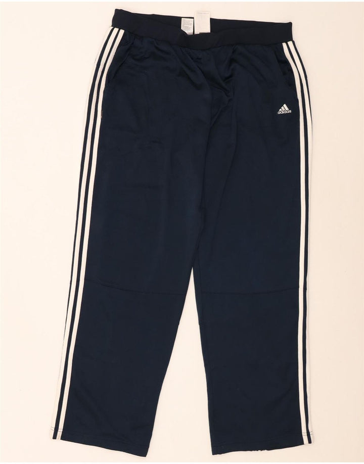 Pantaloni da tuta da uomo Adidas XL poliestere blu navy