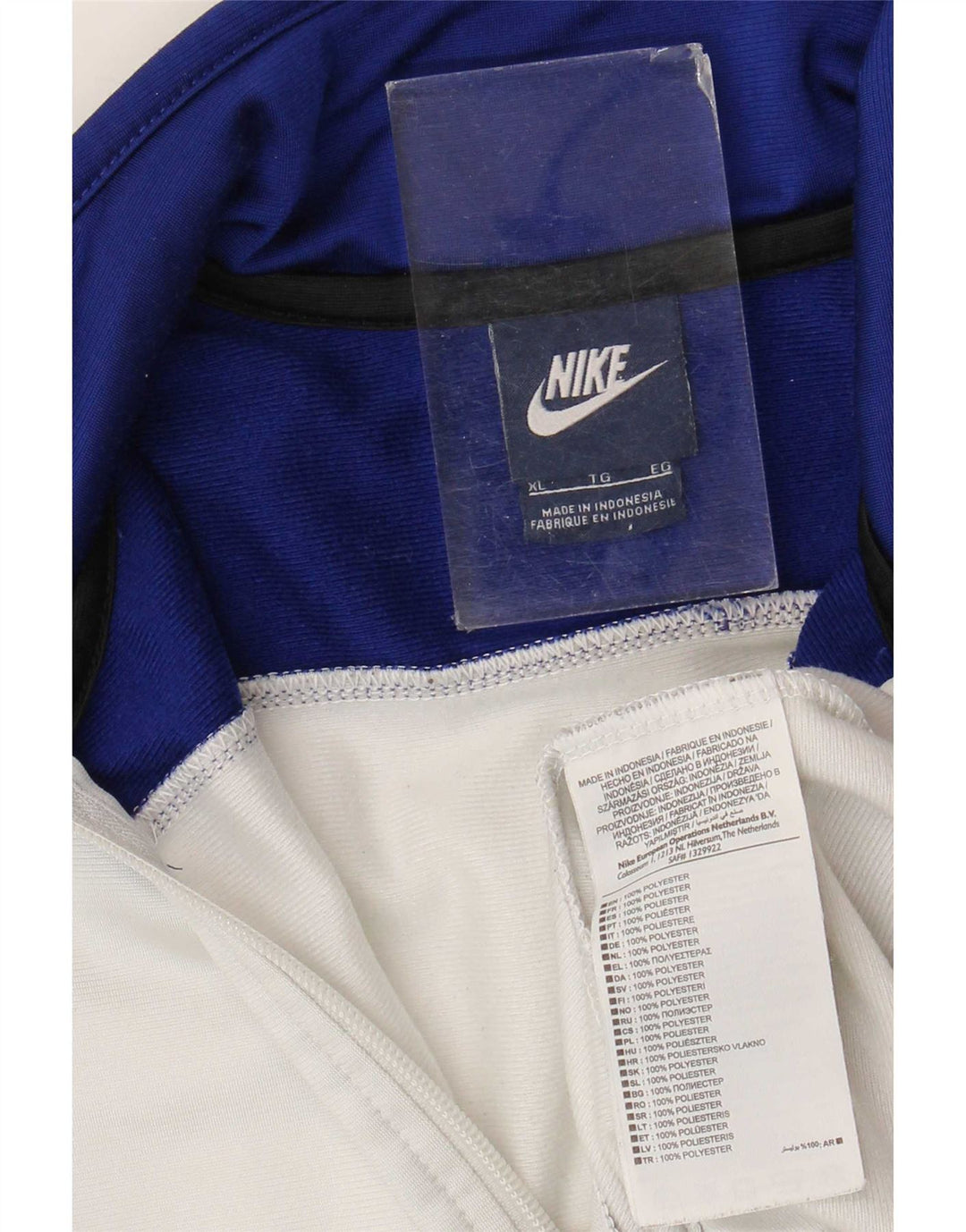 Giacca da tuta da donna Nike UK 18 XL Poliestere color block bianco