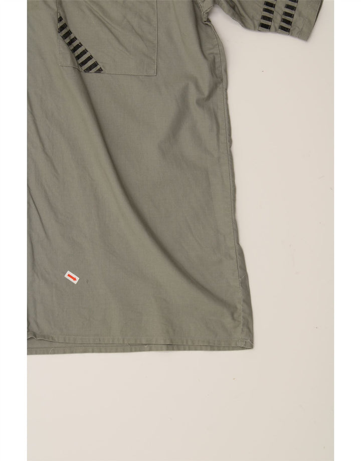 JOHN F GEE Mens Short Sleeve Shirt XL Grey Cotton Vintage John F Gee and Second-Hand John F Gee from Messina Hembry 