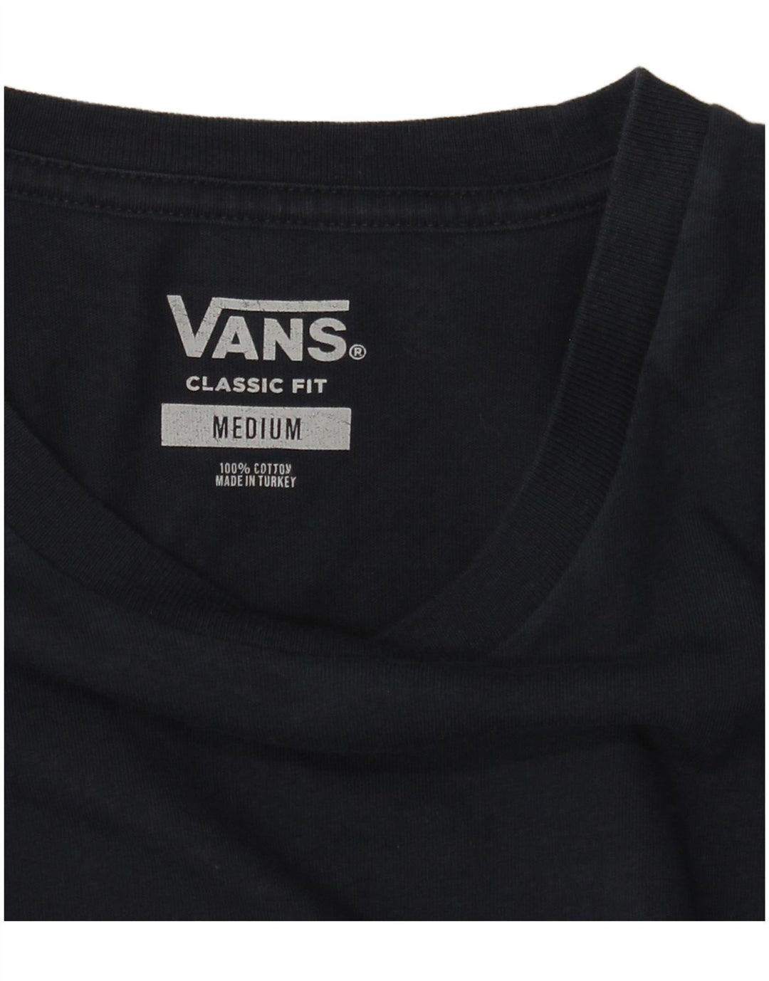 T-shirt grafica da uomo con vestibilità classica Vans, maglietta media in cotone blu navy
