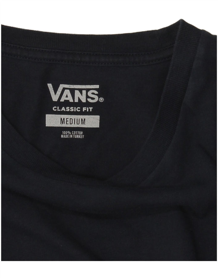 T-shirt grafica da uomo con vestibilità classica Vans, maglietta media in cotone blu navy