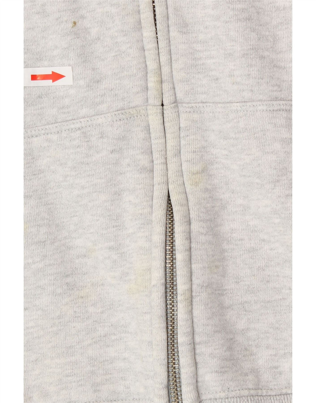Maglione con cappuccio e zip grafica da donna Gap grande in cotone grigio