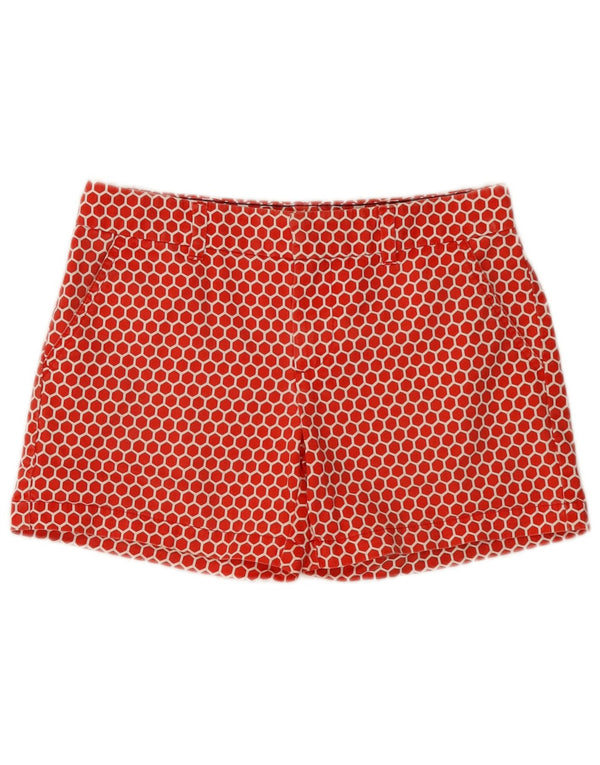 Pantaloncini chino da donna Tommy Hilfiger US 2 XS W30 cotone geometrico rosso