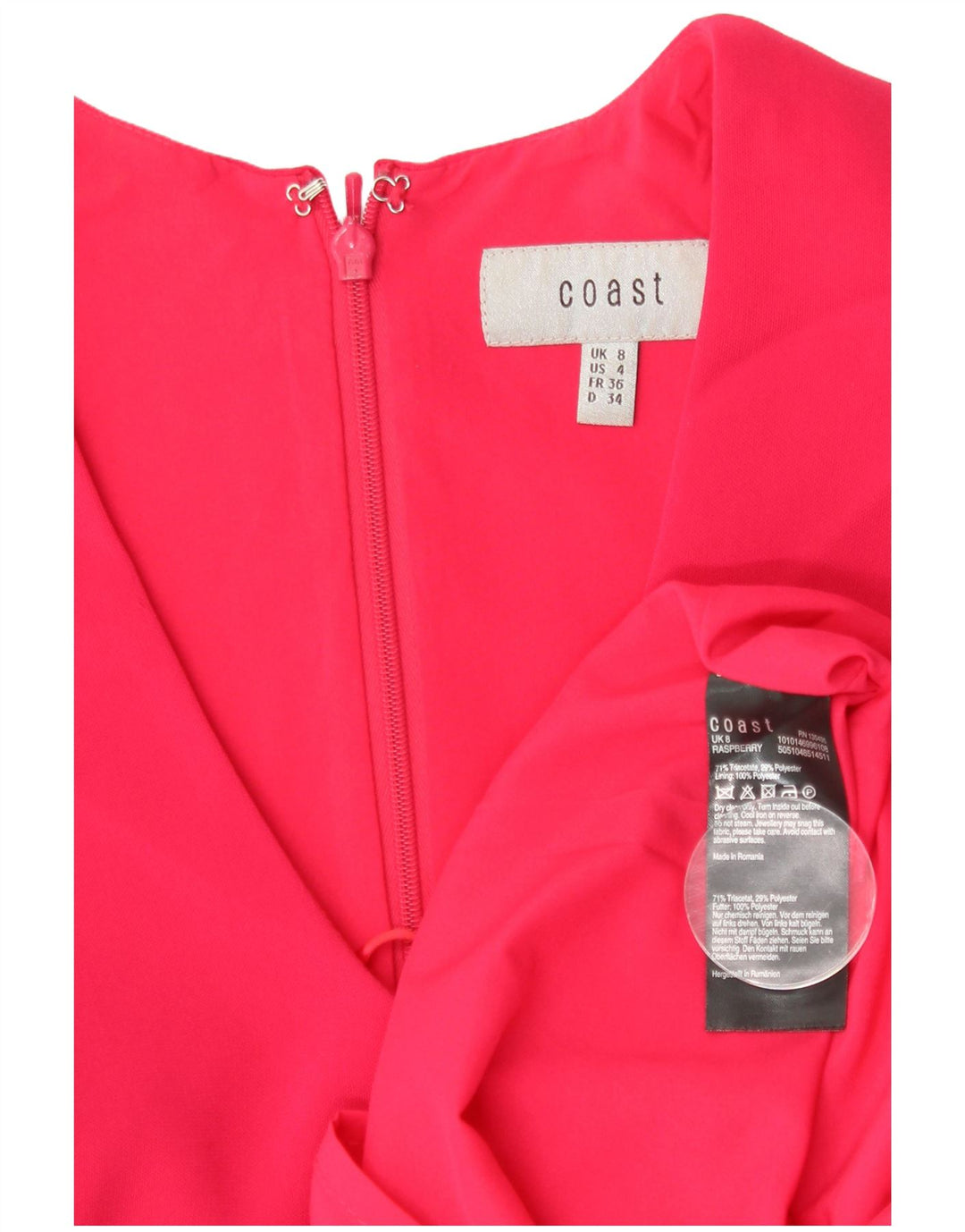 Abito aderente da donna Coast UK 8 piccolo triacetato rosa