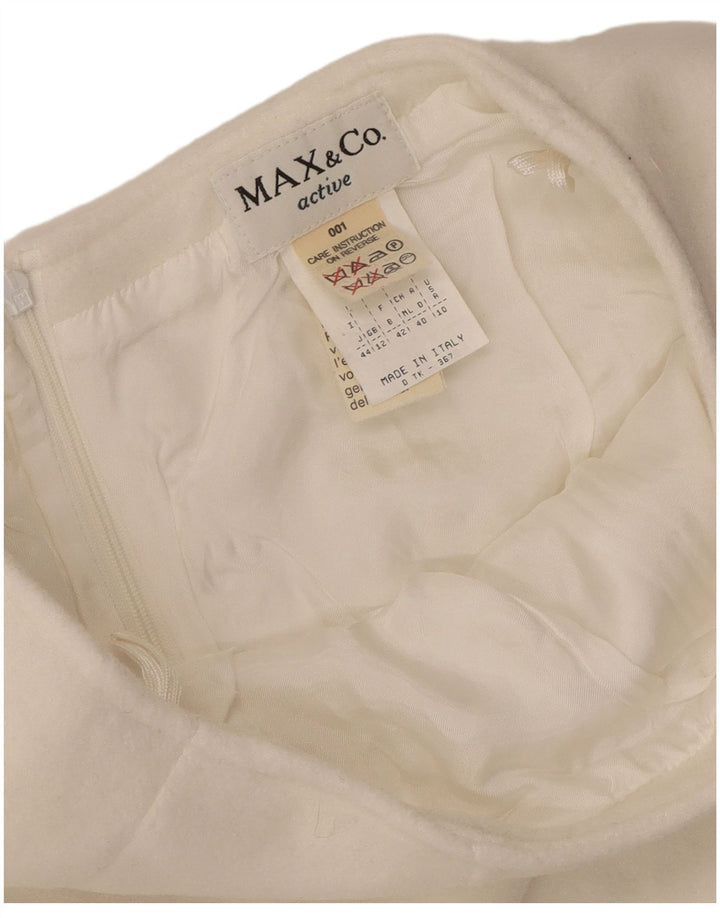 Minigonna da donna Max & Co. UK 12 media W26 poliestere bianco