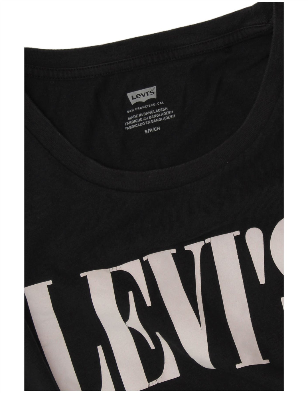T-shirt grafica da donna LEVI'S Top UK 10 piccola nera